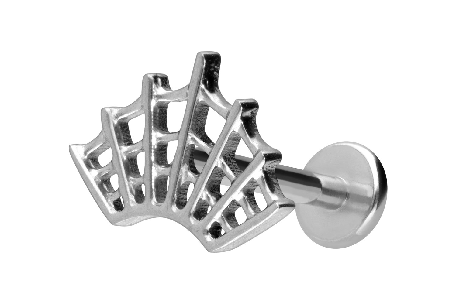 Titan Labret mit Innengewinde SPINNENNETZ