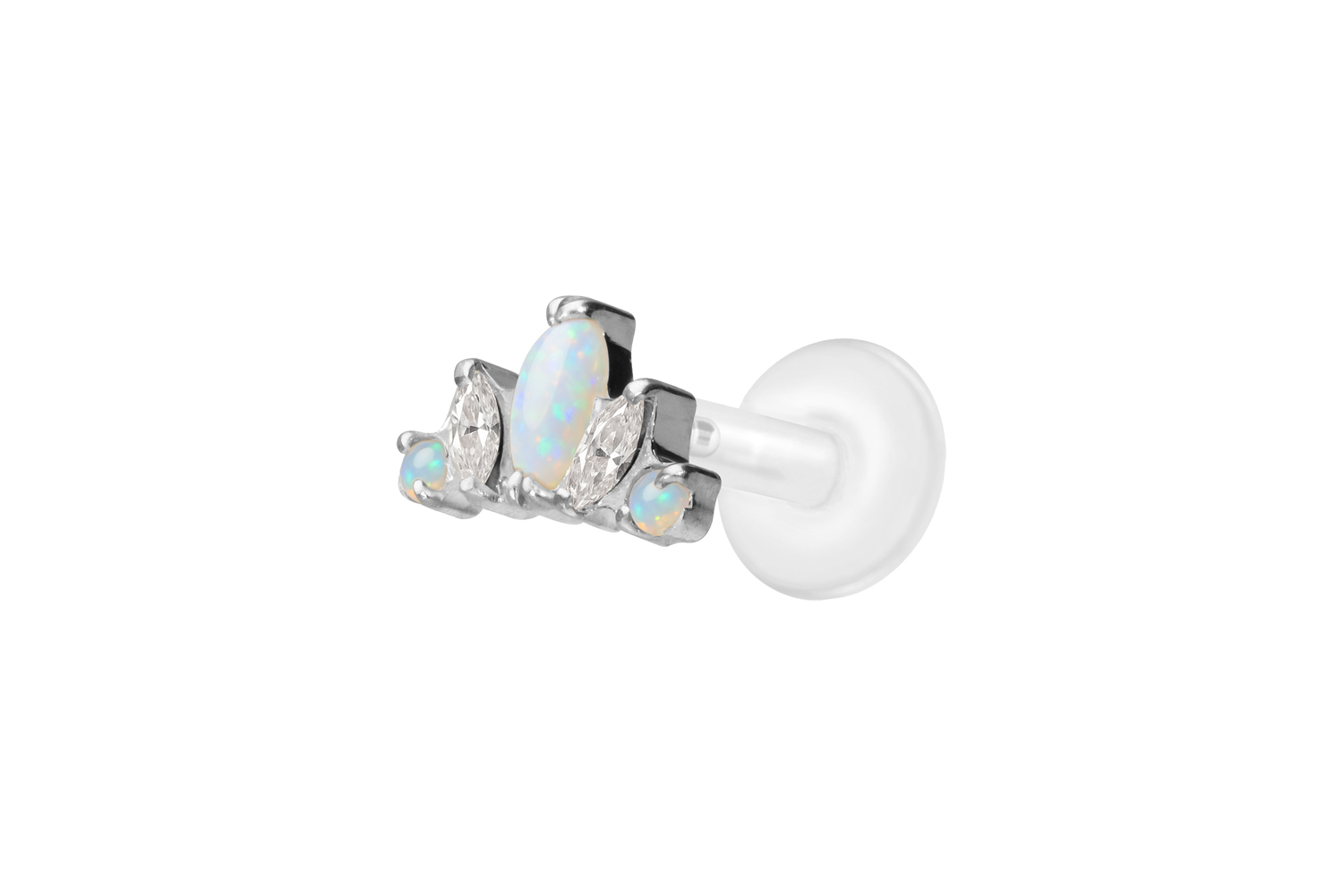 PTFE Labret mit Innengewinde + Titan-Aufsatz LOTUSBLÜTE