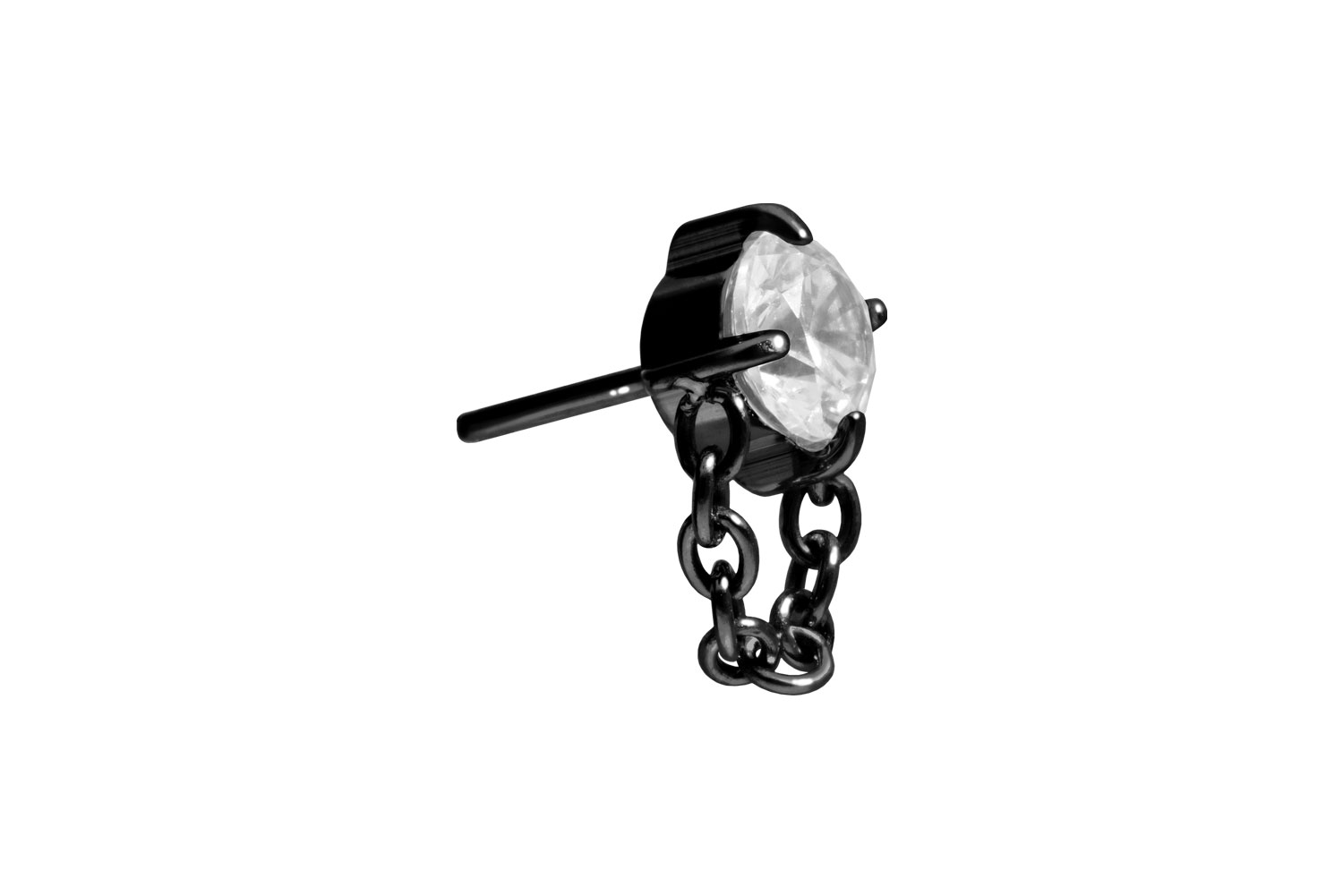 Titan Aufsatz mit Push Pin KRISTALL + KETTE