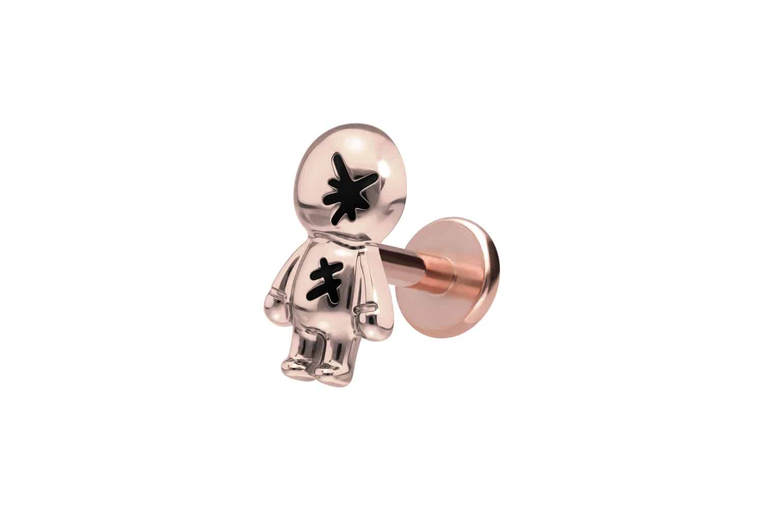 Titan Labret mit Innengewinde PUPPE