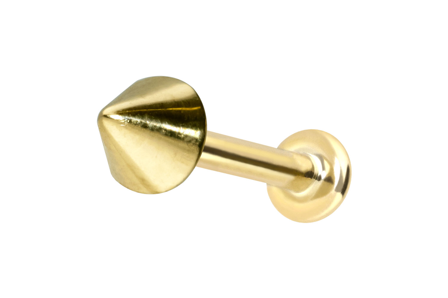 14 carat labret with internal thread CONE
