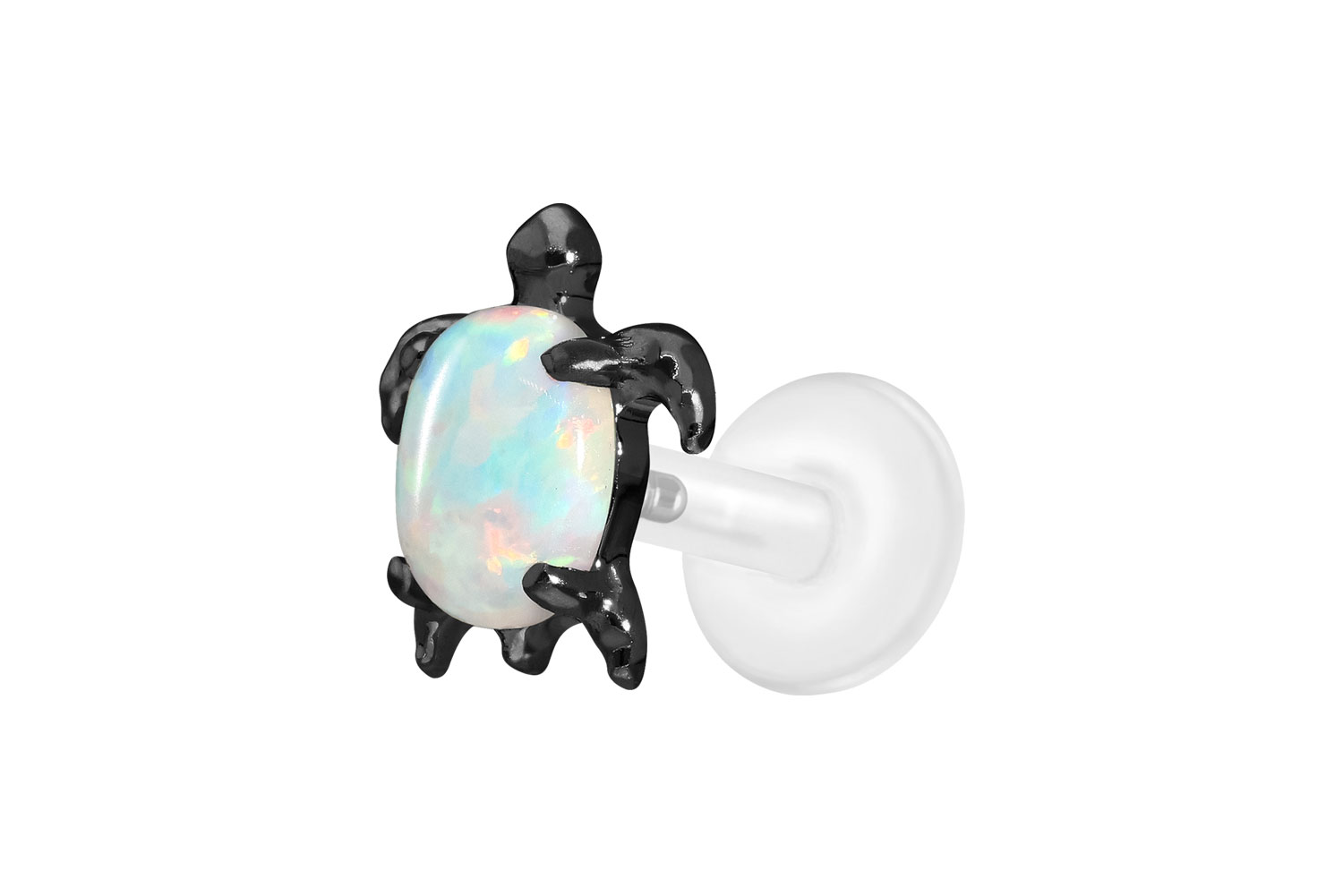 PTFE Labret mit Innengewinde + Titan-Aufsatz SCHILDKRÖTE