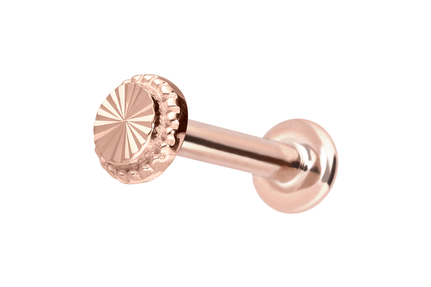 14 carat labret with internal thread DISC