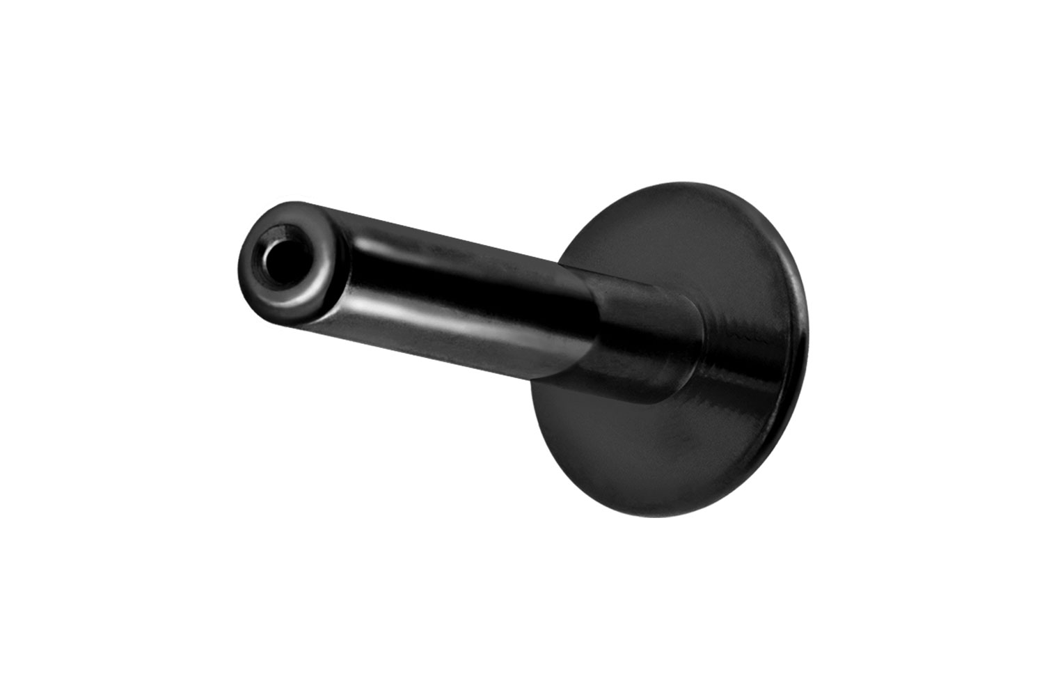 Titan Labret mit Push Fit ohne Kugel ABGERUNDETE PLATTE