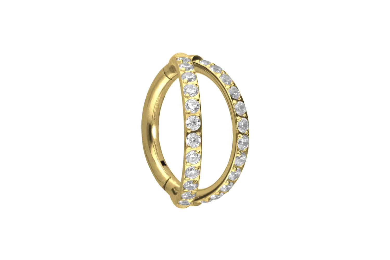 Titan Segmentring Clicker 2 RINGE + EINGEFASSTE KRISTALLE