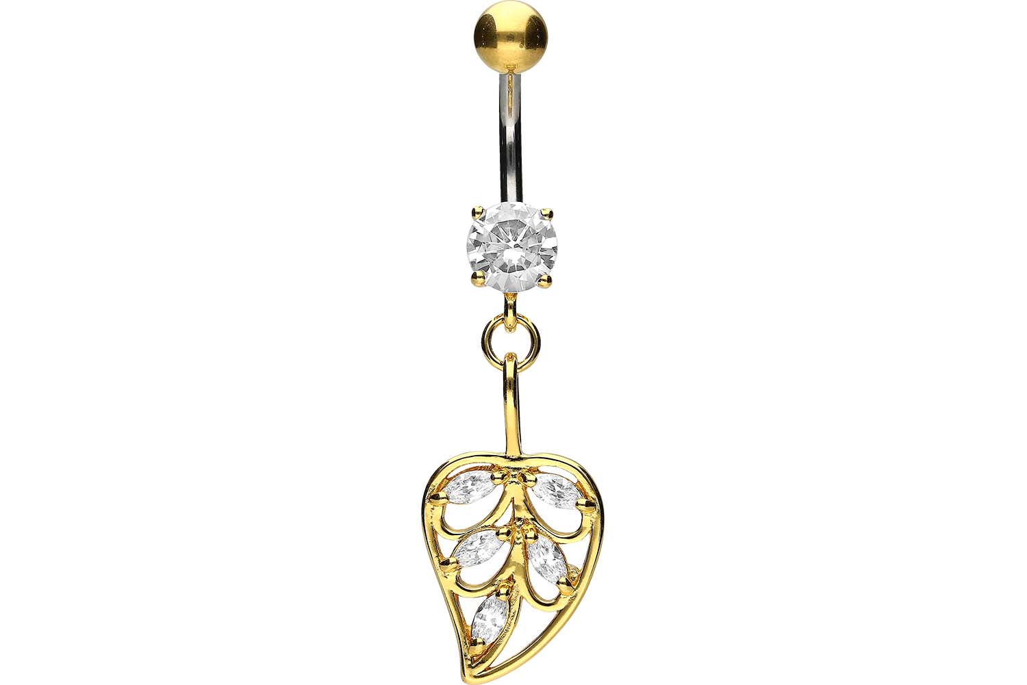 Titan Bananabell mit 925er Silber-Design KRISTALLBLATT ++SALE++