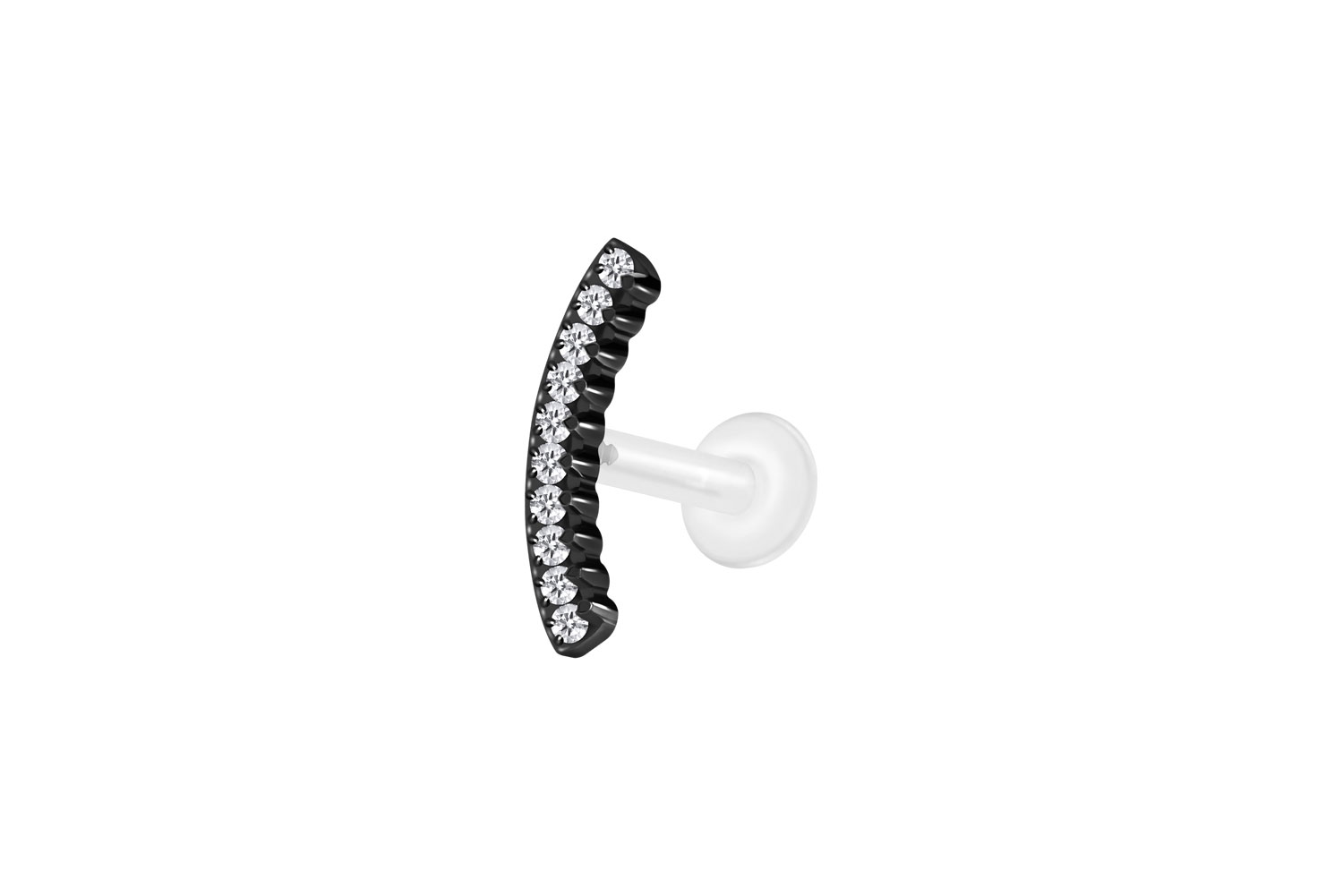 PTFE Labret mit Innengewinde + Titan-Aufsatz KRISTALLBOGEN