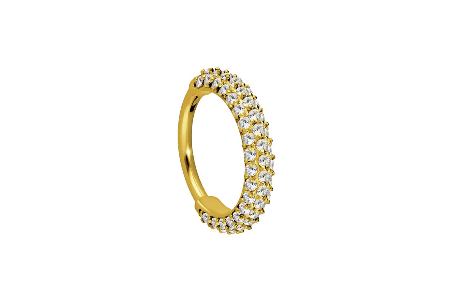 Chirurgenstahl Segmentring Clicker KRISTALLRAND