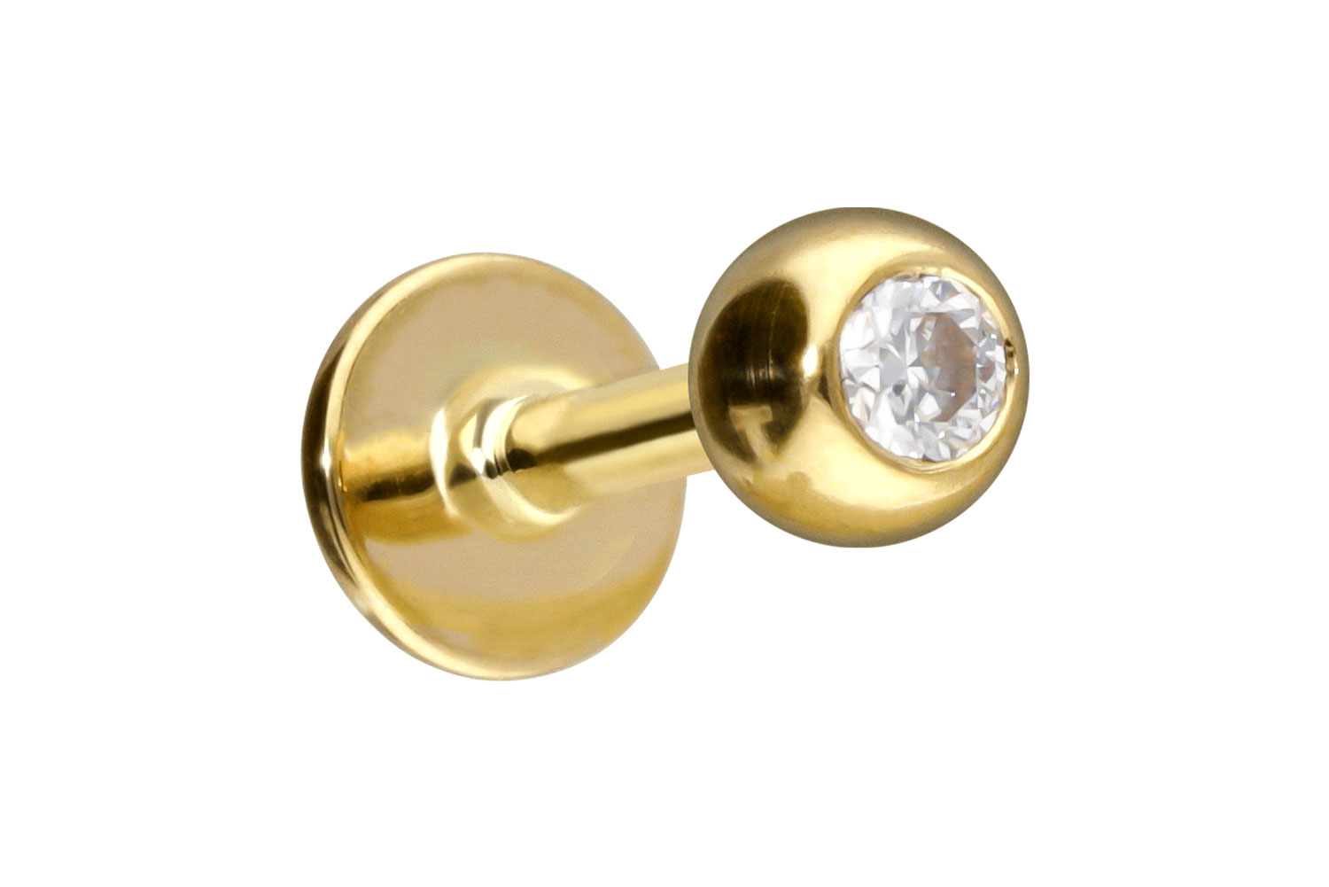 14/18 Karat Gold Labret MOISSANIT