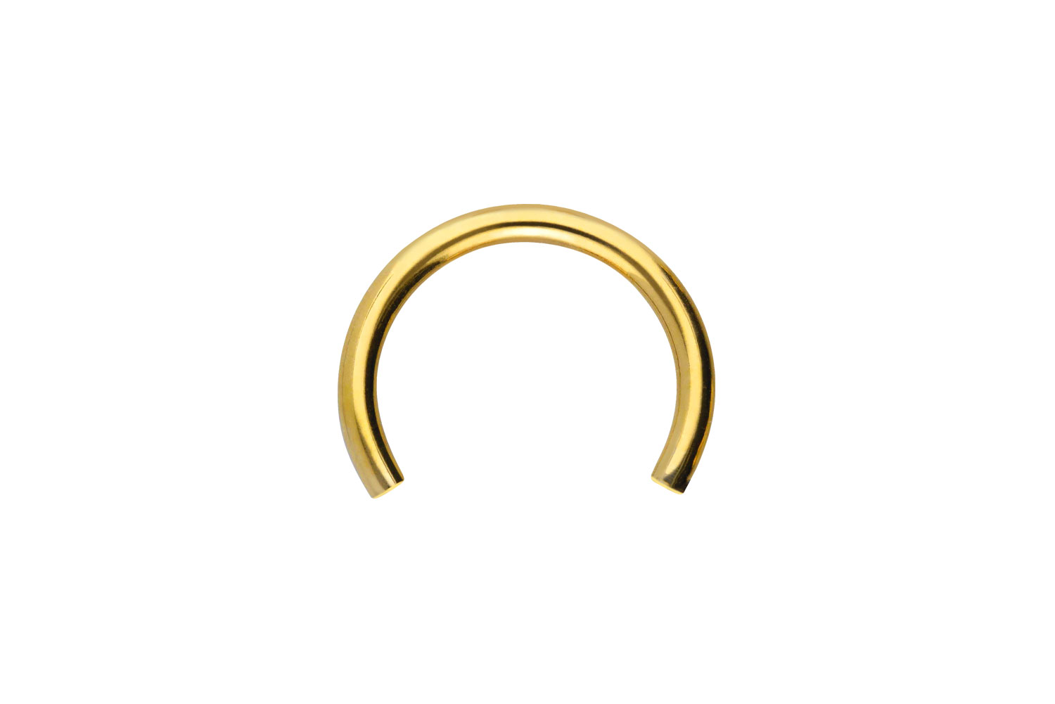 Titanium circular barbell with internal thread without balls