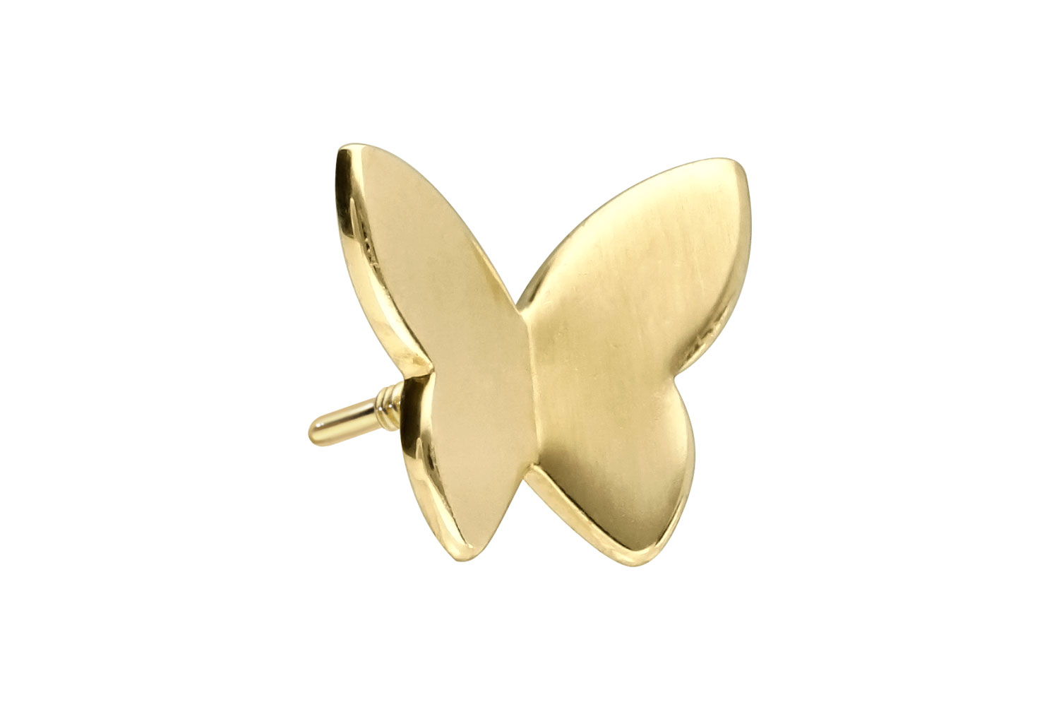 14 Karat Gold Schraubaufsatz mit Außengewinde SCHMETTERLING