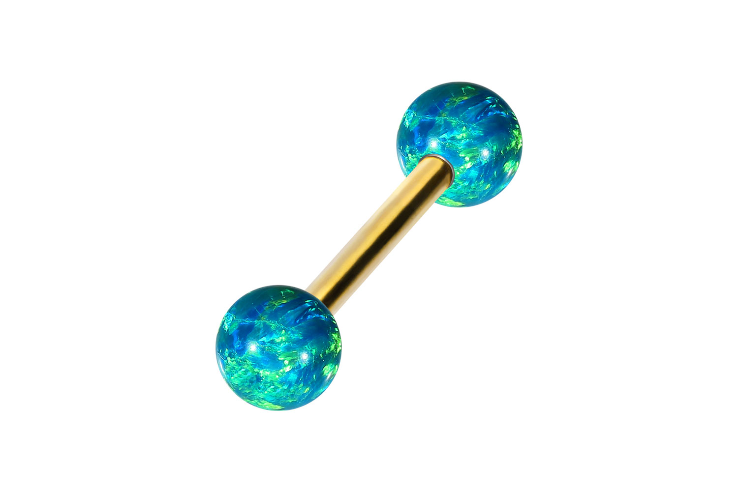 Surgical steel barbell SYNTHETIC OPALS