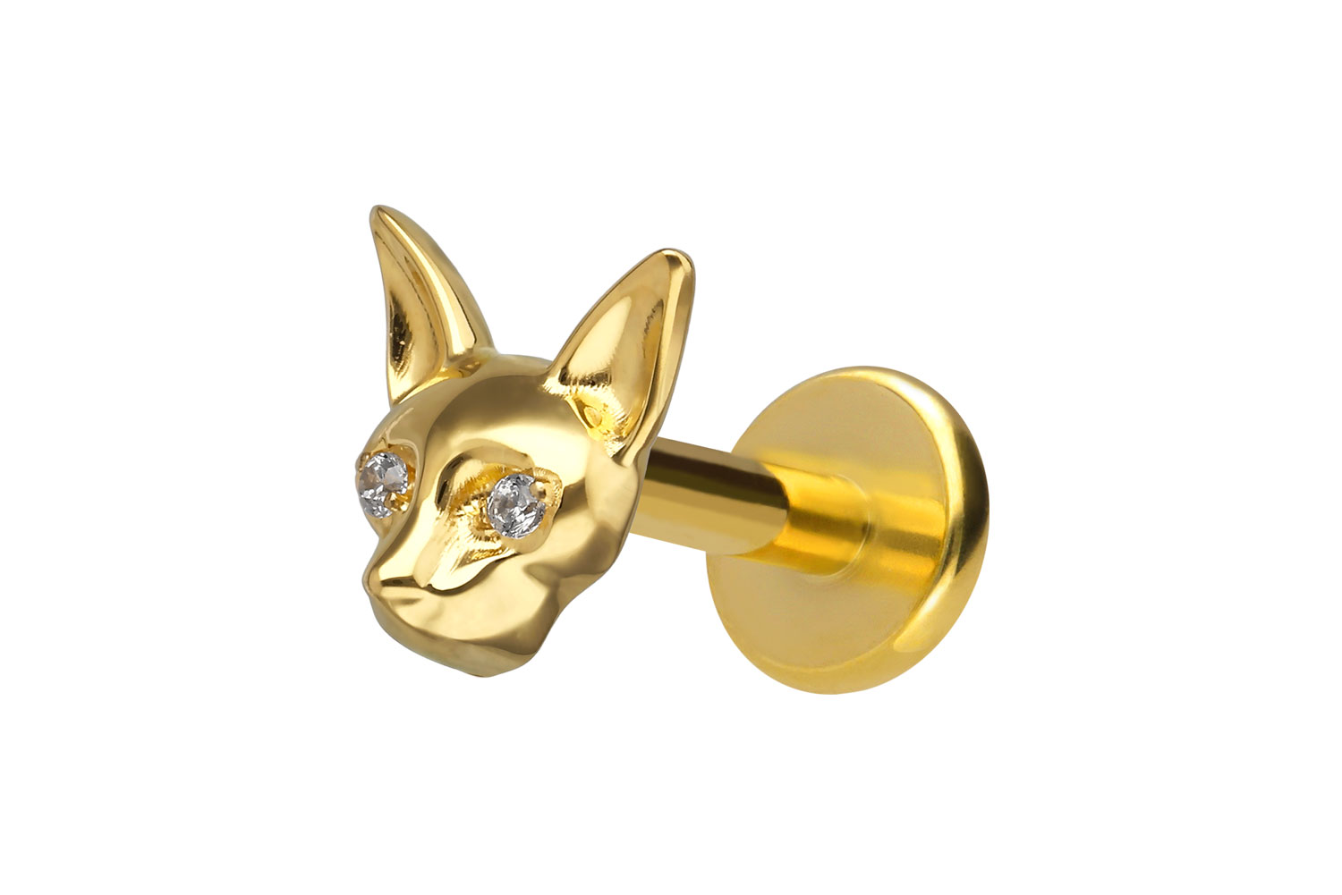 Titan Labret mit Innengewinde KATZE