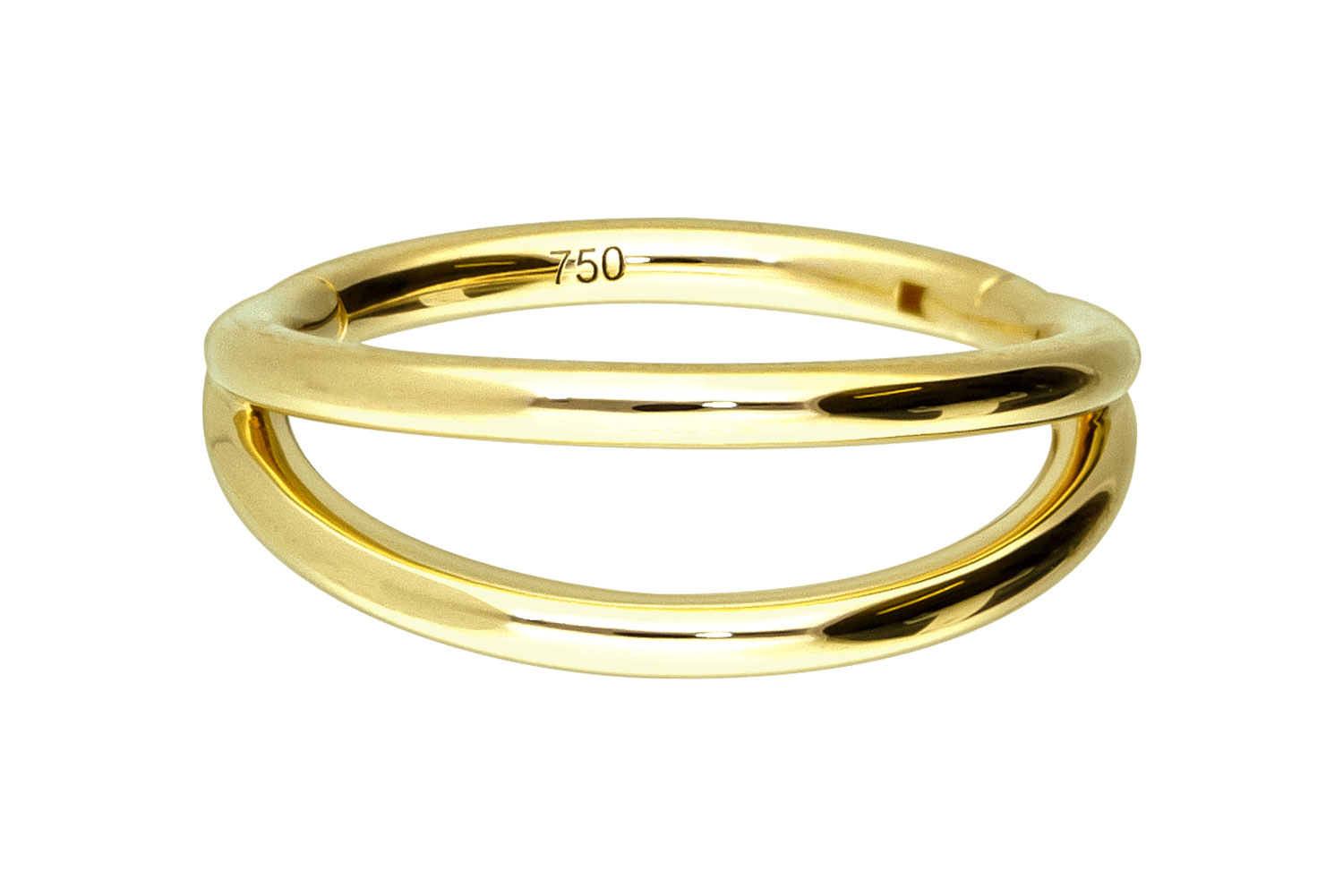 18 carat gold segment ring clicker 2 RINGS