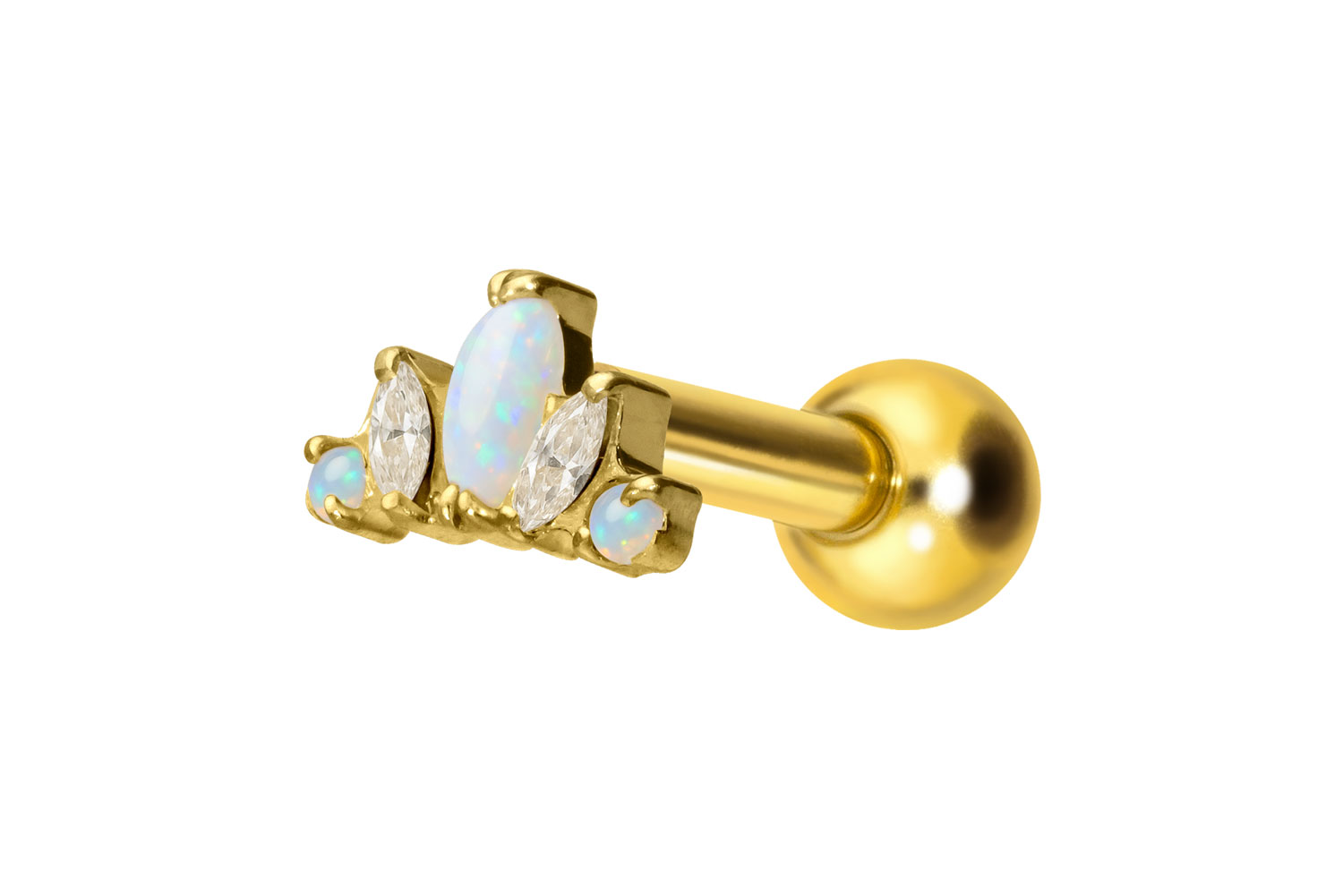 Titan Ohrpiercing mit Innengewinde LOTUSBLÜTE