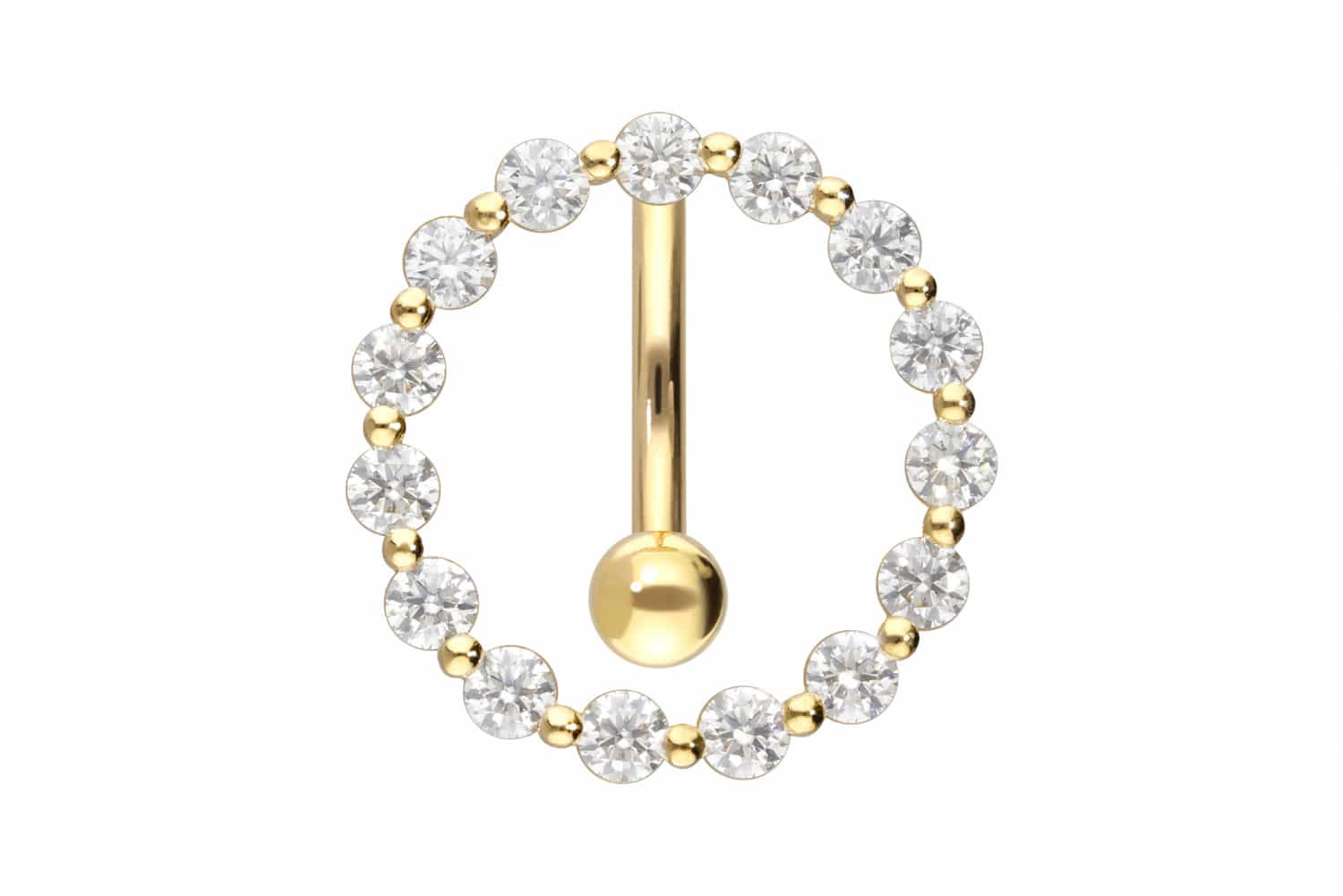 18 carat gold bananabell MOISSANITE RING