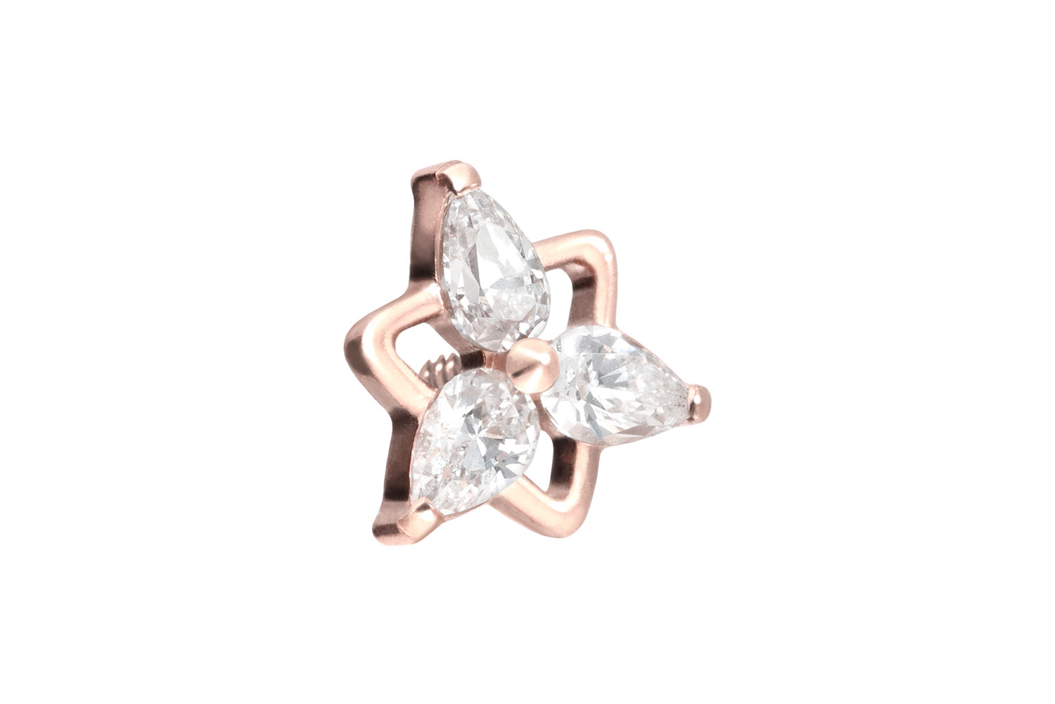 Titan Schraubaufsatz mit Außengewinde KRISTALLBLUME