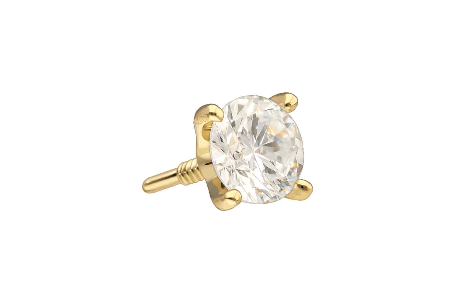 18 Karat Gold Schraubaufsatz mit Außengewinde DIAMANT