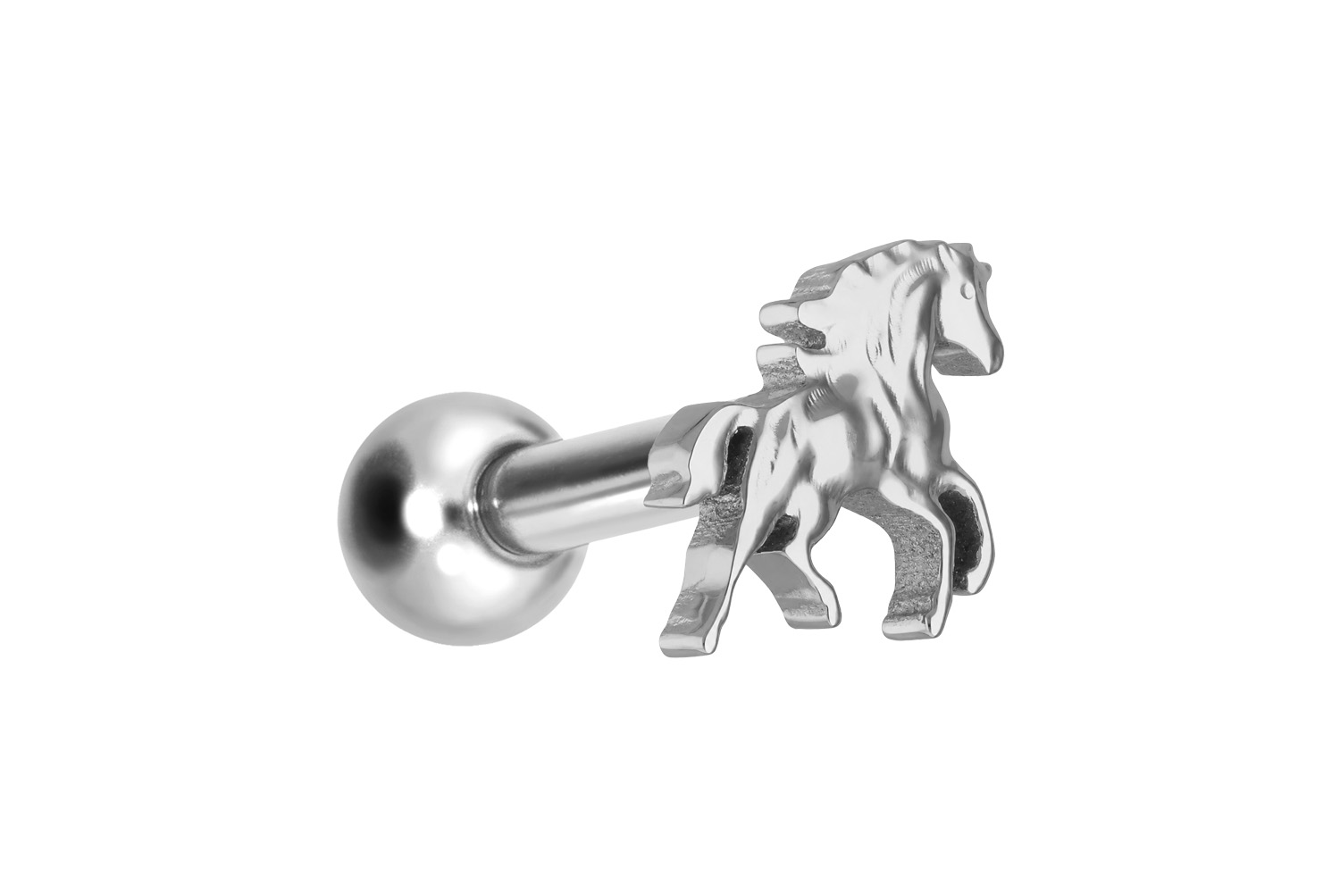 Titan Ohrpiercing mit Innengewinde PFERD