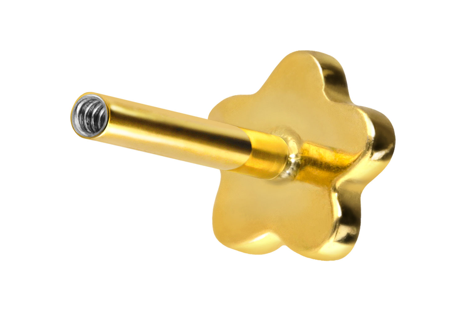 Titanium labret with internal thread without ball FLOWER