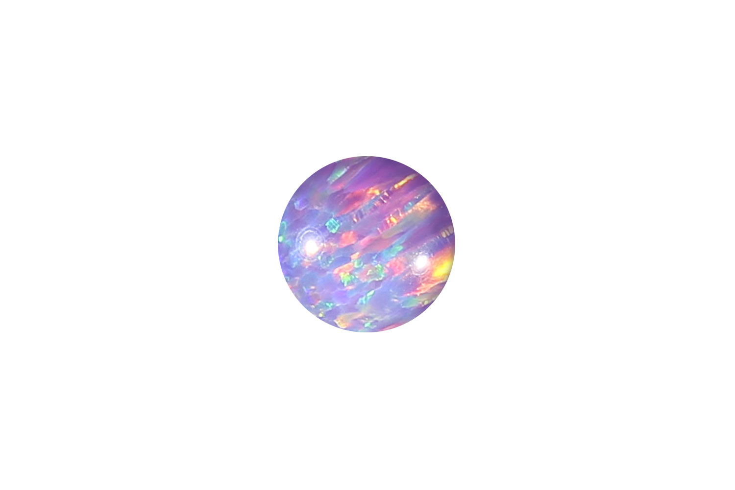 Synthetic opal clip-in ball