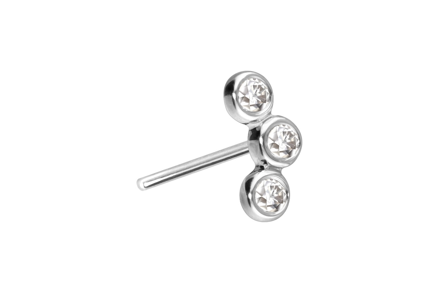 14 Karat Gold Aufsatz mit Titan Push Pin MOISSANIT-BOGEN 14 Karat Gold Aufsatz mit Titan Push Pin MOISSANIT-BOGEN