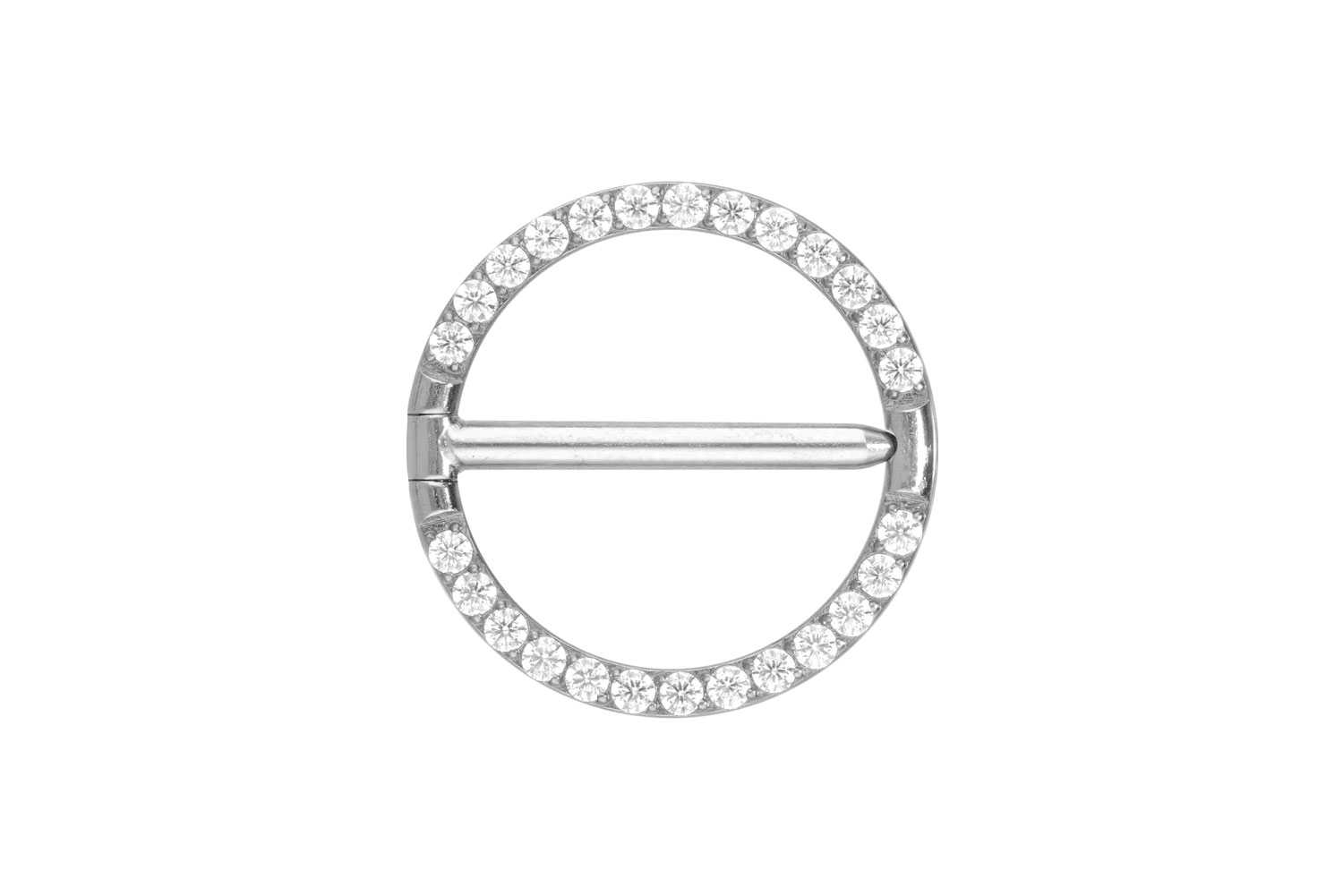 Titan Nippelpiercing Clicker RING + EINGEFASSTE KRISTALLE