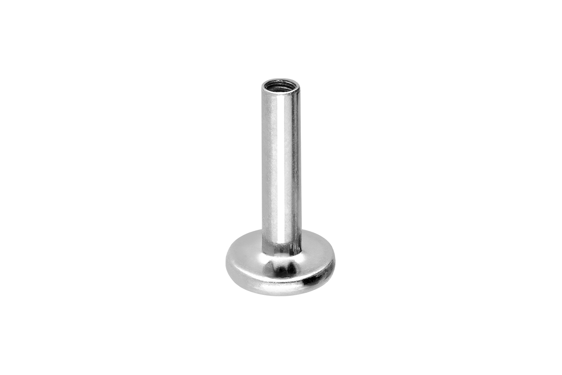 Chirurgenstahl Labret mit Innengewinde ohne Kugel