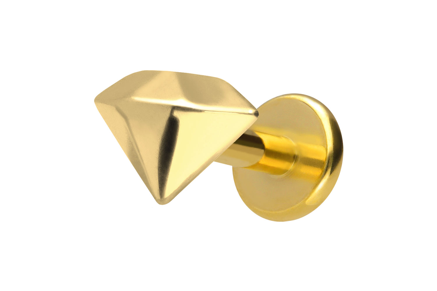 Titanium labret with internal thread DIAMOND