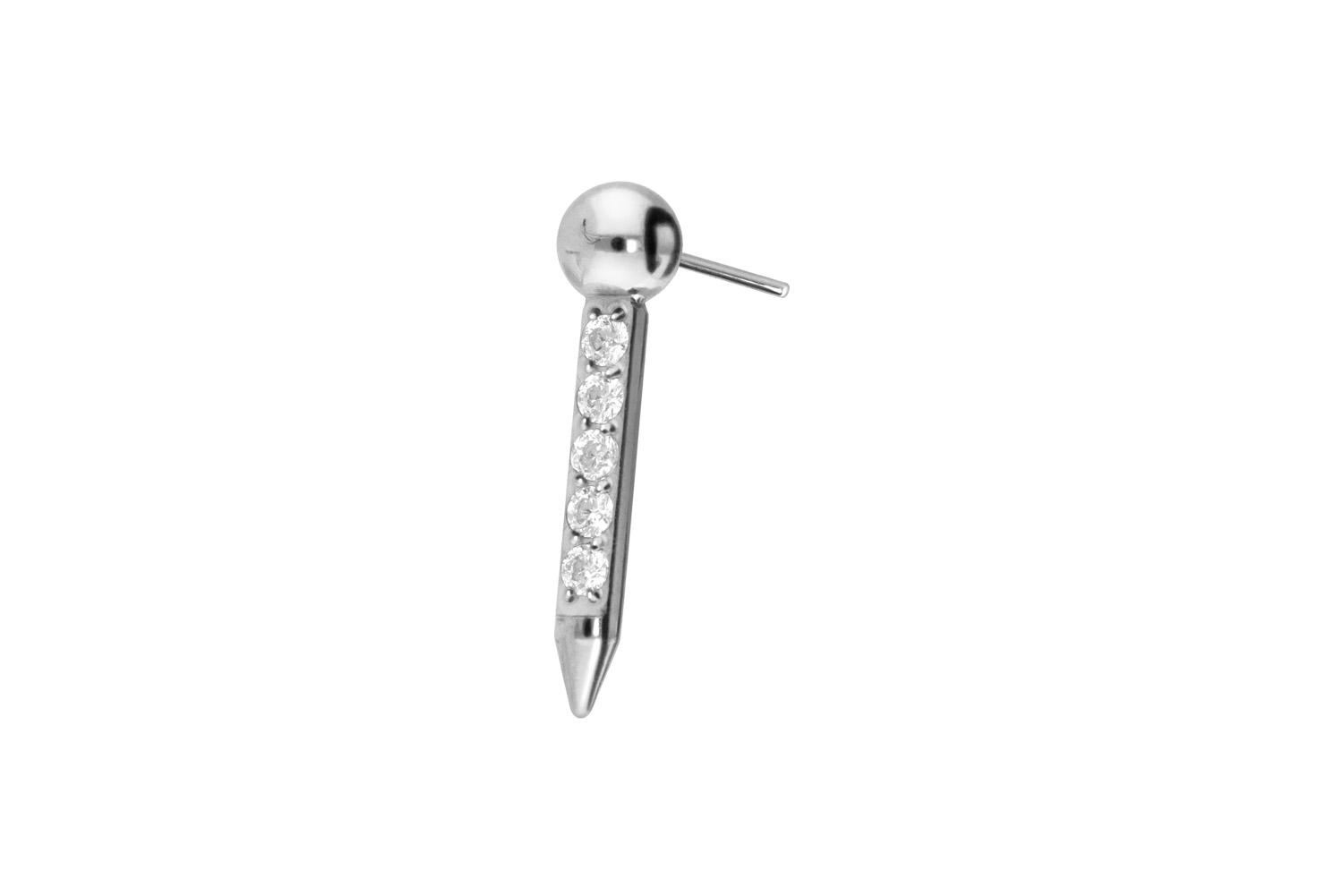 Titan Aufsatz mit Push Pin NAGEL + EINGEFASSTE KRISTALLE ++SALE++