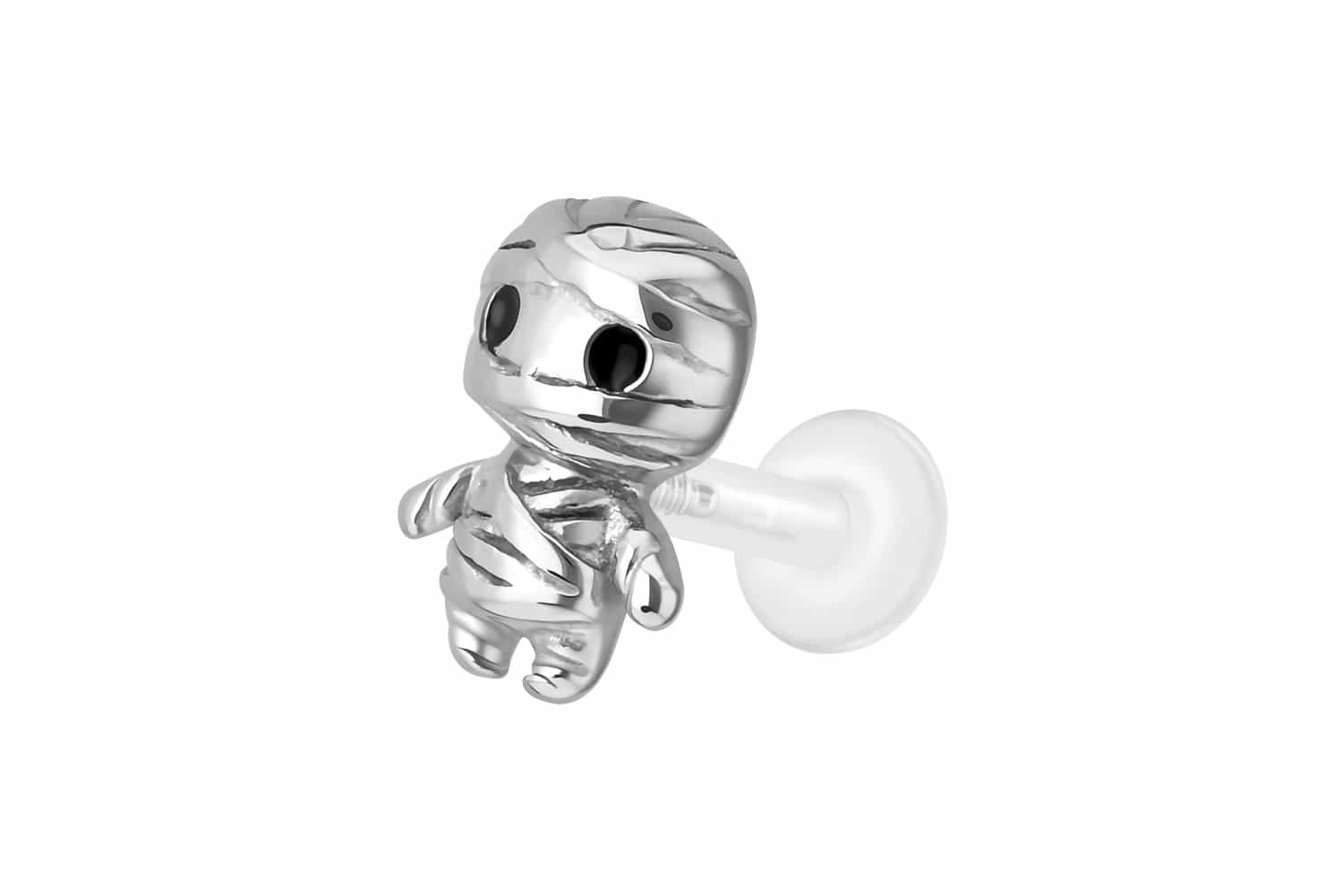 PTFE Labret mit Innengewinde + Titan-Aufsatz MUMIE