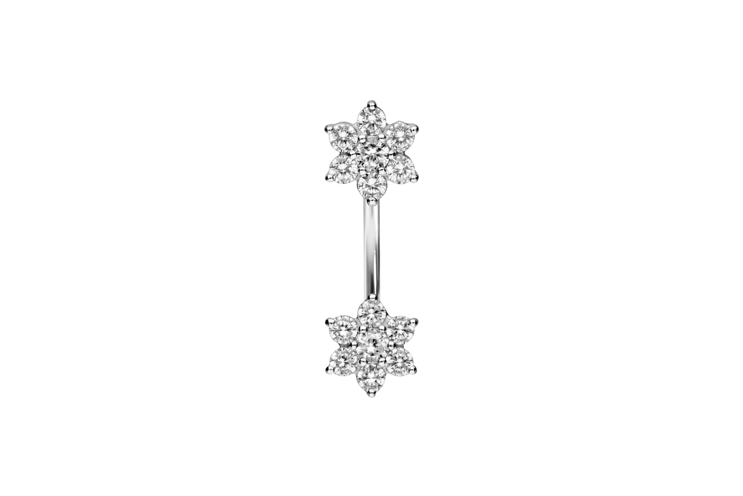 Titan Bananabell mit 925er Silber-Design 2 KRISTALLBLUMEN