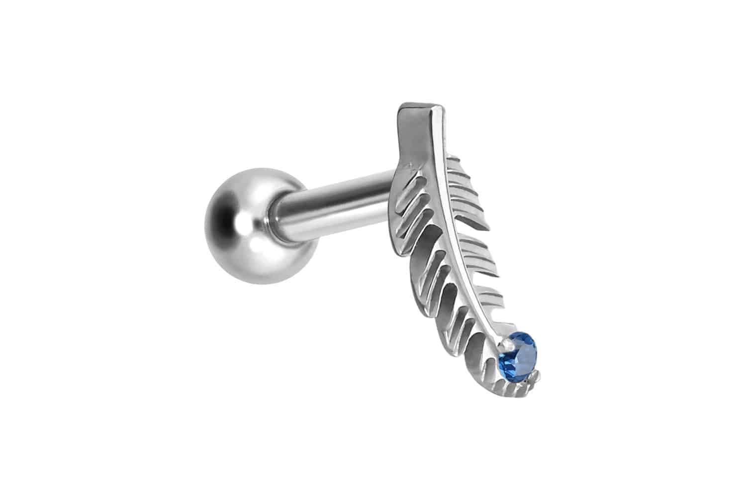 Titan Ohrpiercing mit Innengewinde FEDER