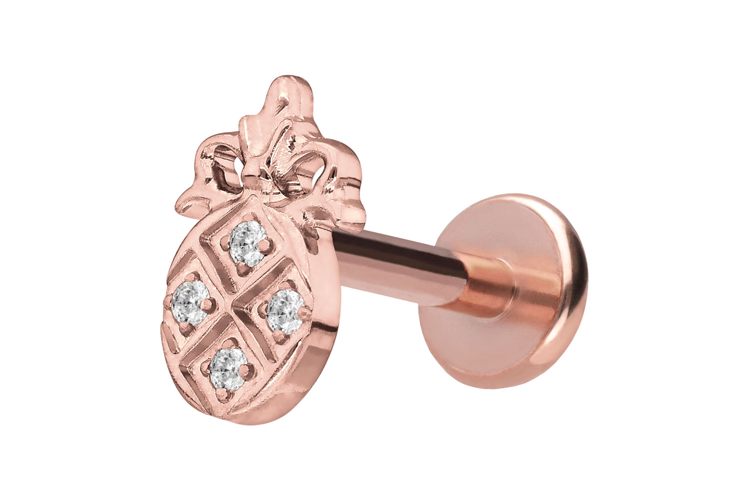 Titan Labret mit Push Fit KRISTALLANANAS