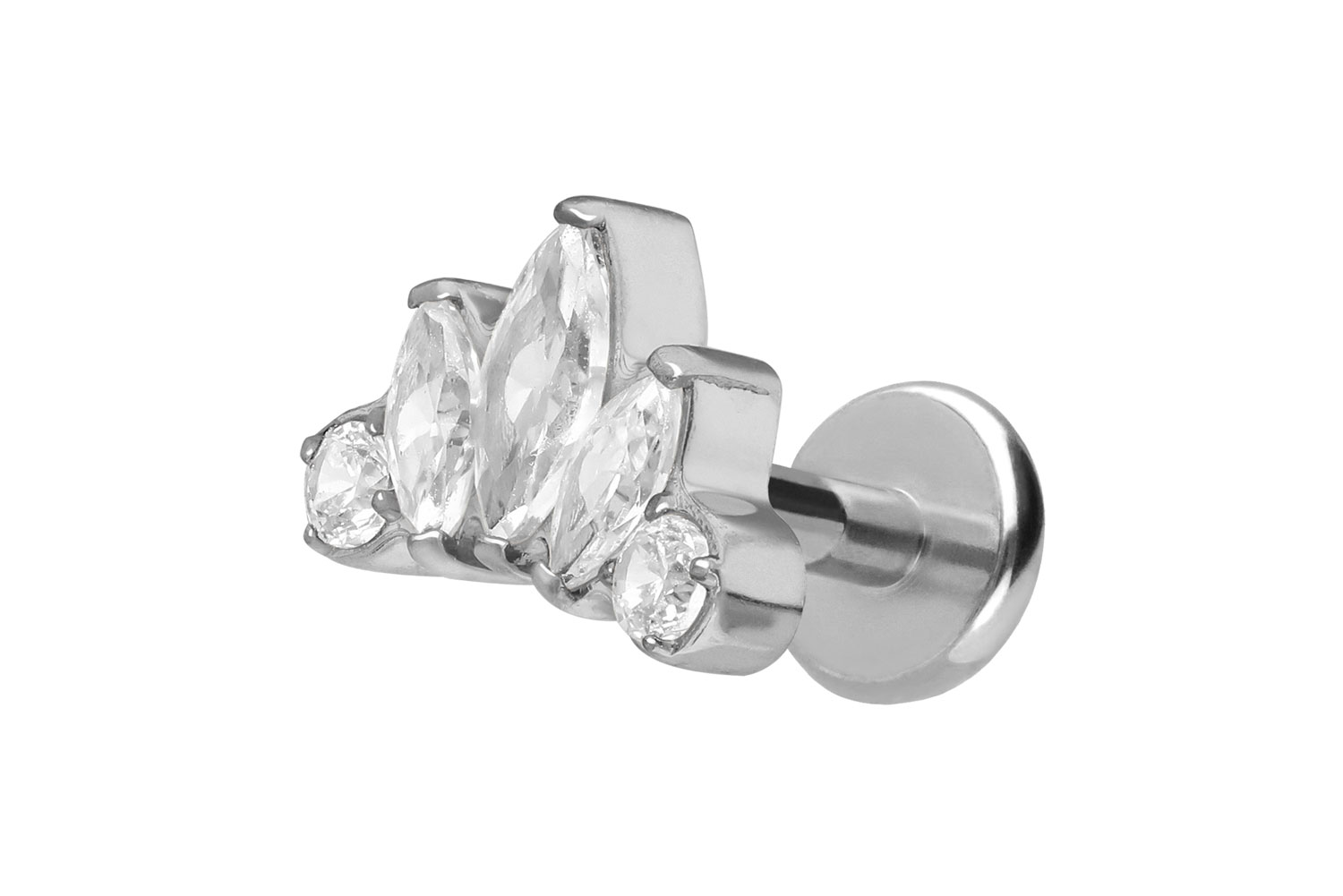 Titan Labret mit Push Fit LOTUSBLÜTE