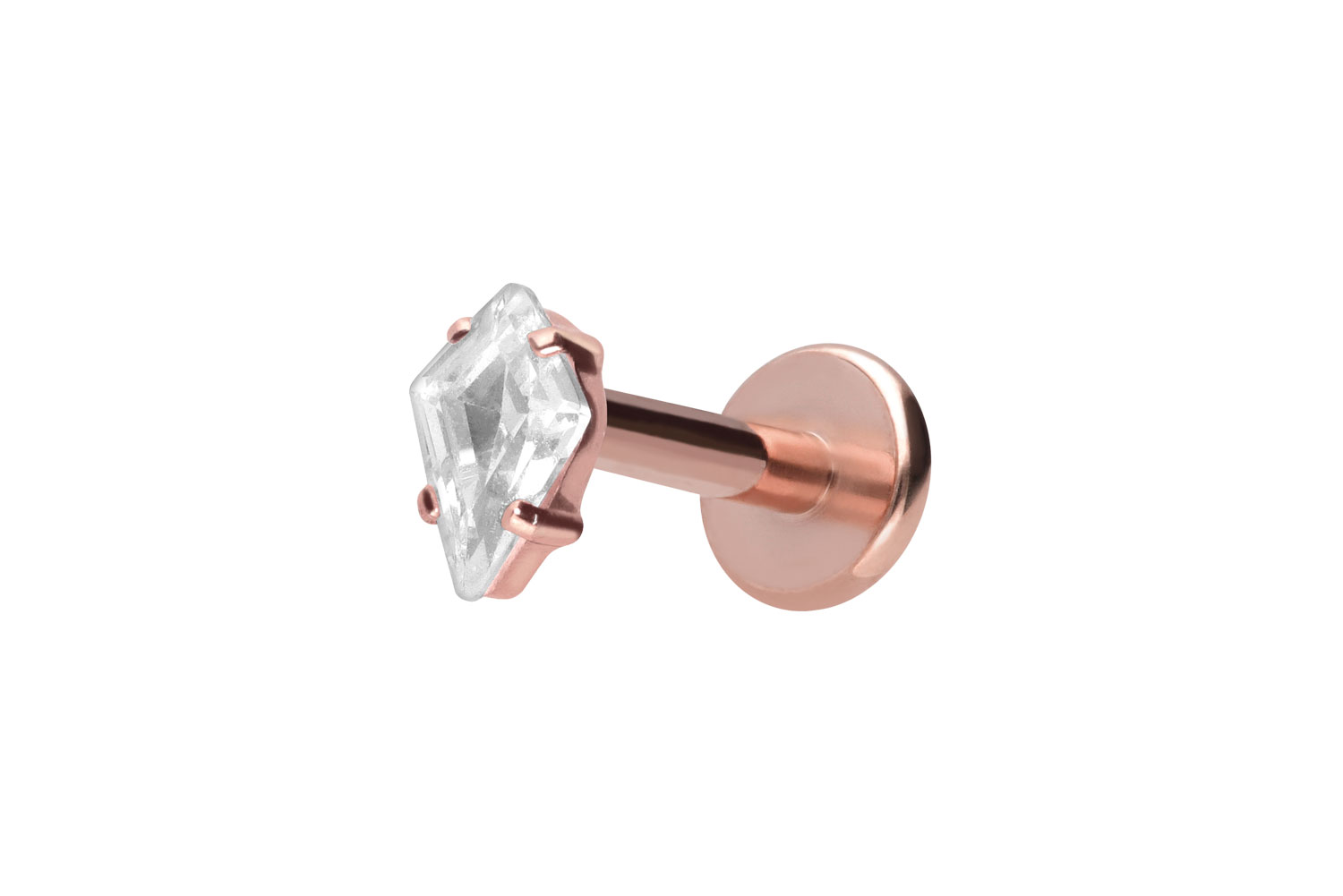 Titan Labret mit Push Fit KRISTALLRAUTE