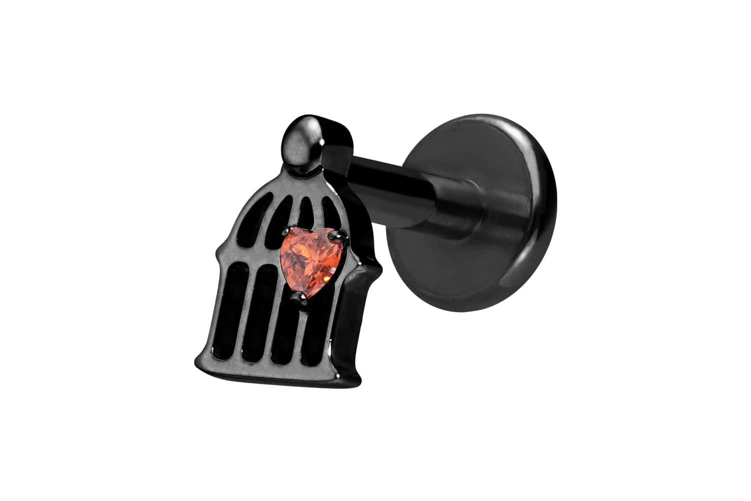 Titan Labret mit Innengewinde KÄFIG