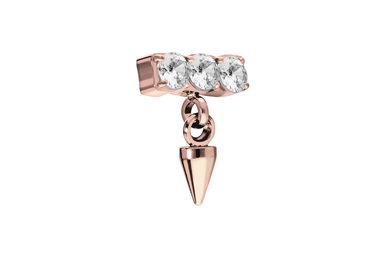 Titanium screw-in attachment with external thread CRYSTAL BAR + CONE ++SALE++