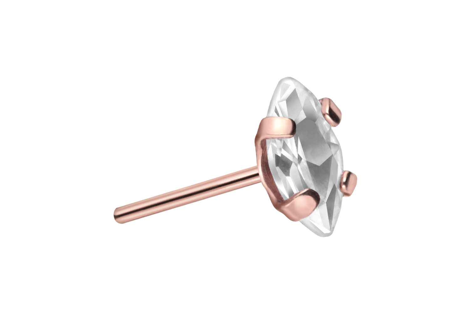 Titan Aufsatz mit Push Pin EINGEFASSTER KRISTALLTROPFEN