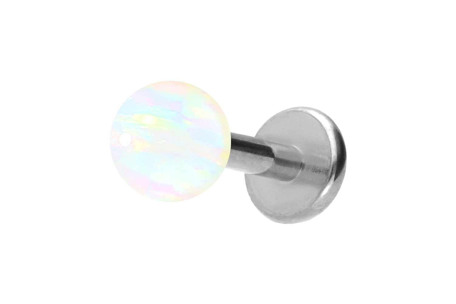 Titan Labret mit Innengewinde SYNTHETISCHER OPAL Titan Labret mit Innengewinde SYNTHETISCHER OPAL