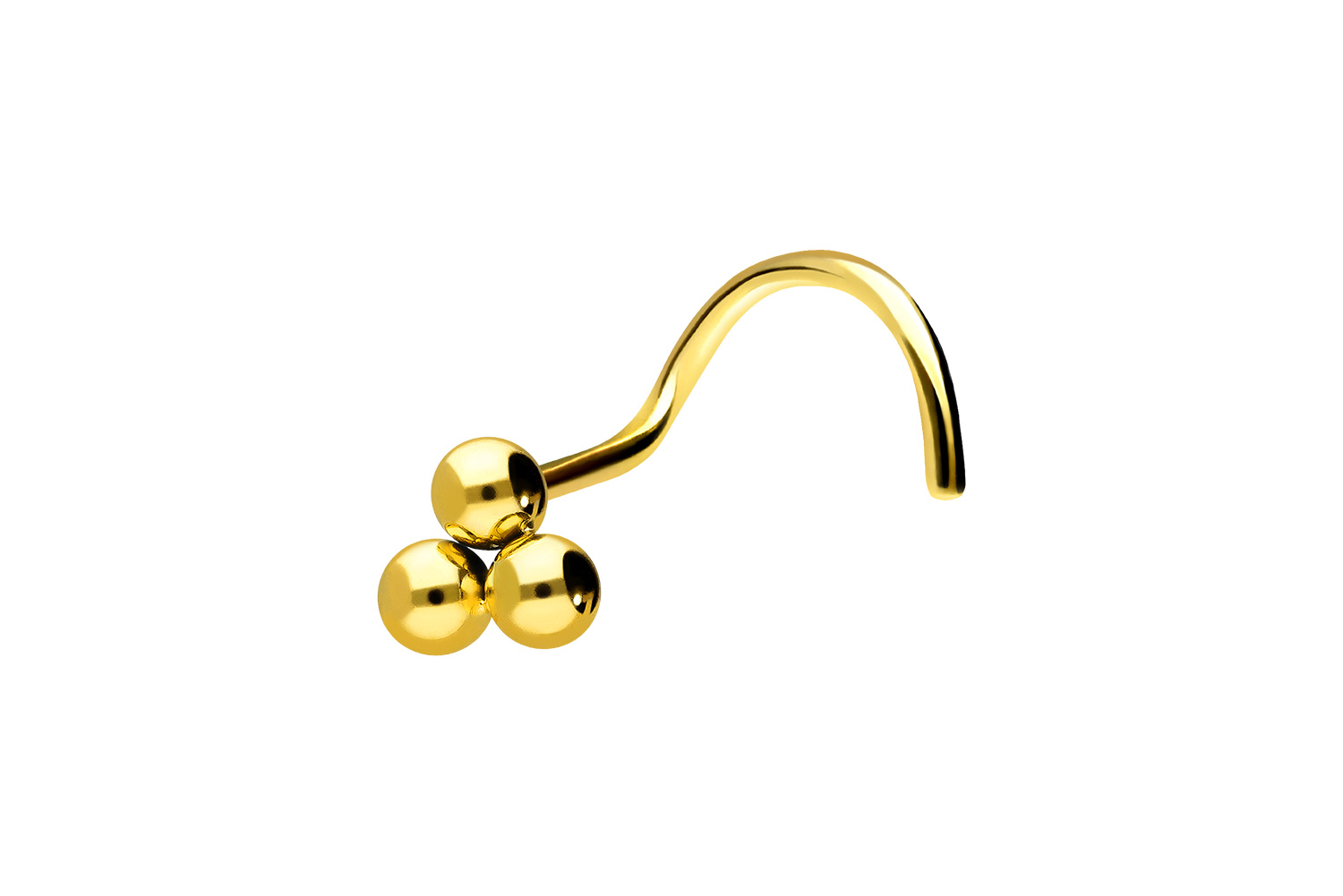 Titan Nasenstecker Spirale 3 KUGELN