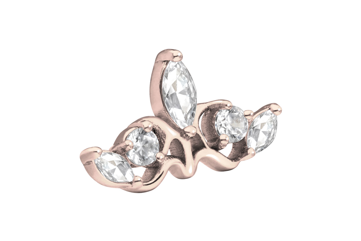 Titanium screw-in attachment with external thread GOTHIC CROWN