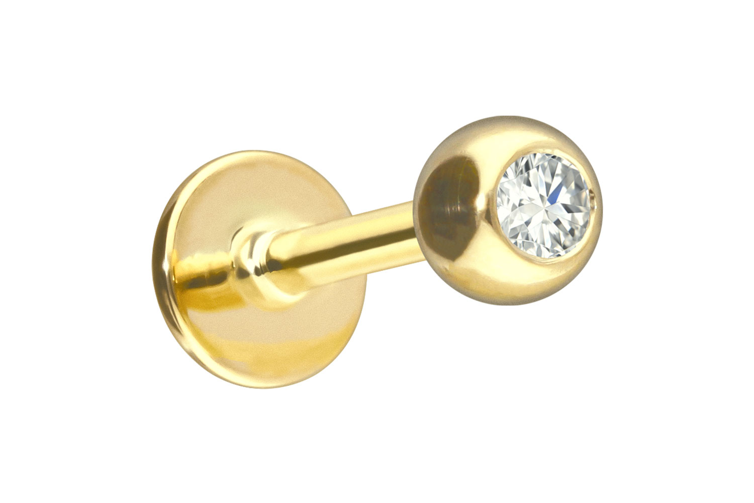 18 carat gold labret DIAMOND
