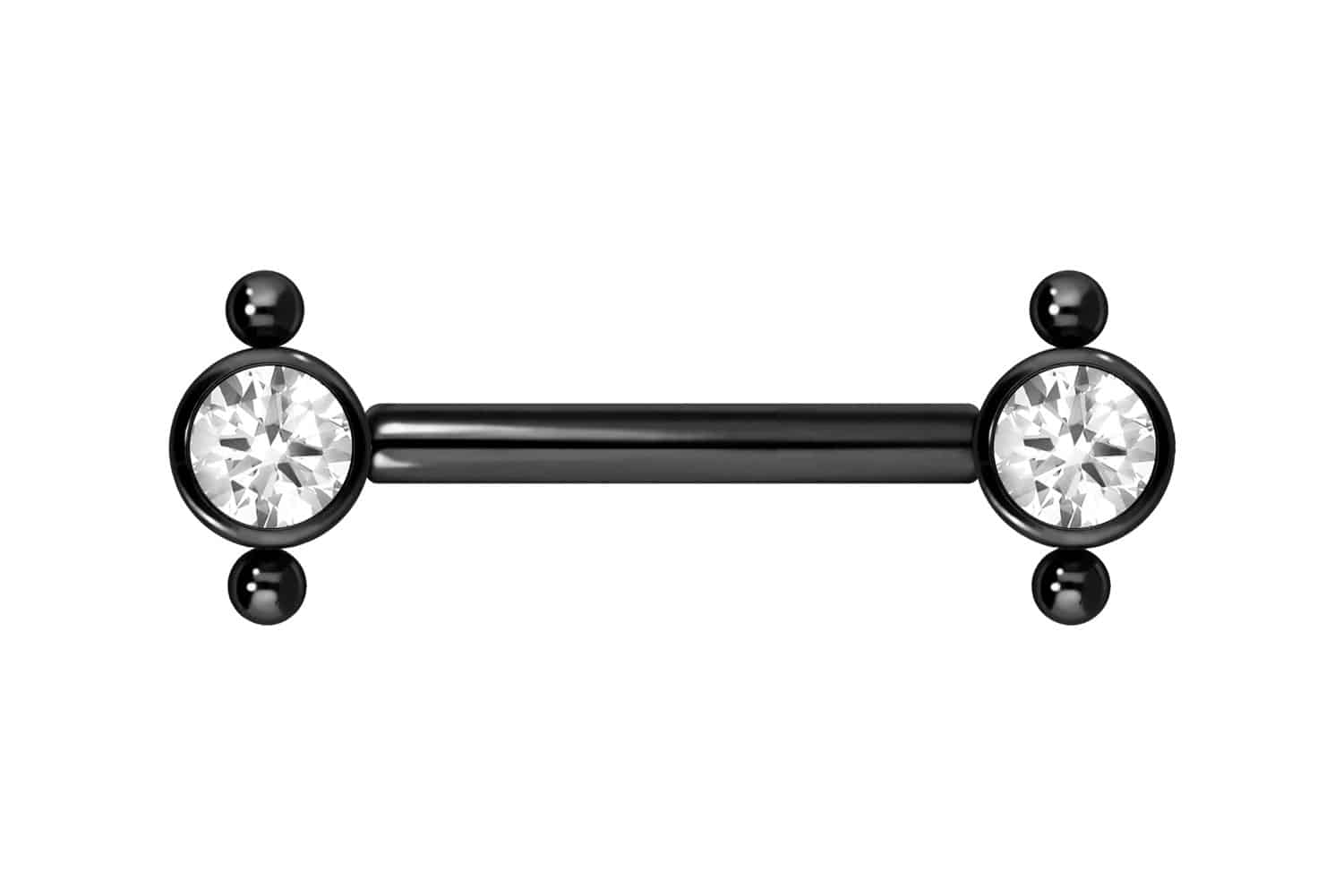 Titan Barbell mit Push Fit KRISTALL + 2 KUGELN