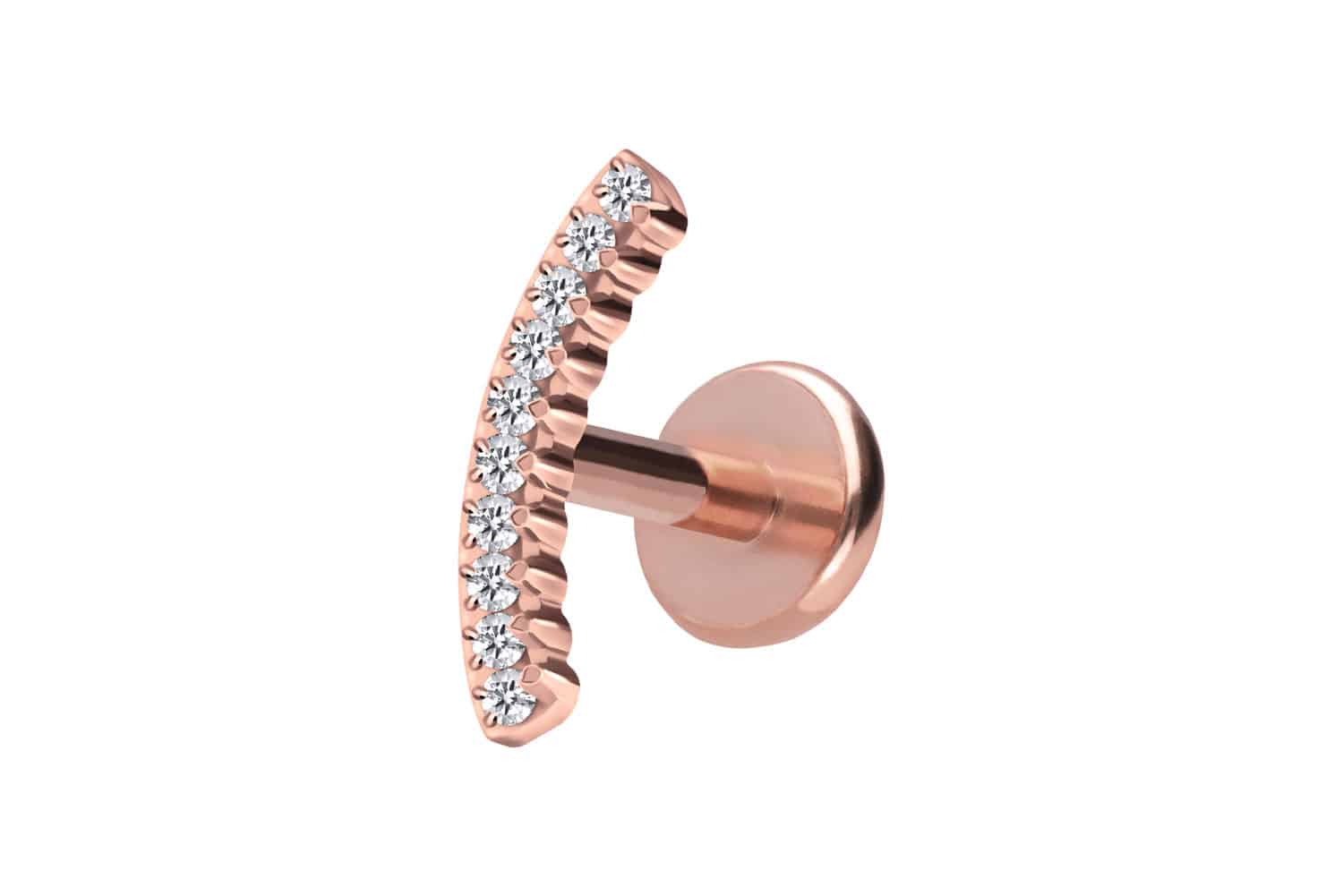 Titan Labret mit Push Fit KRISTALLBOGEN