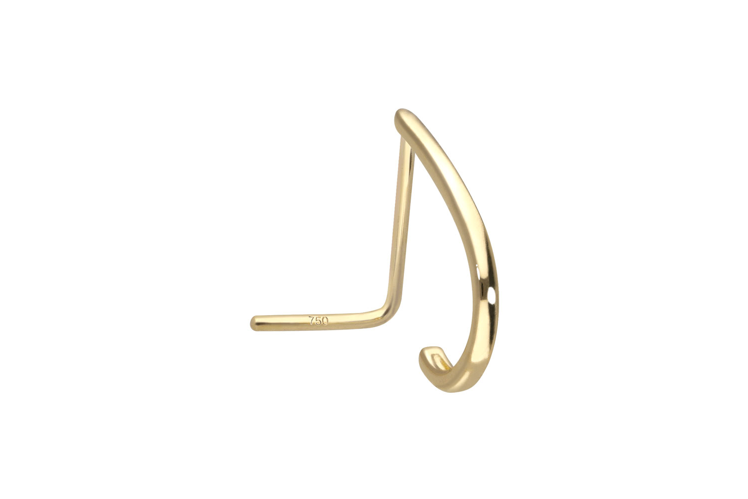 14/18 Karat Gold Nasenstecker SCHMALES DESIGN