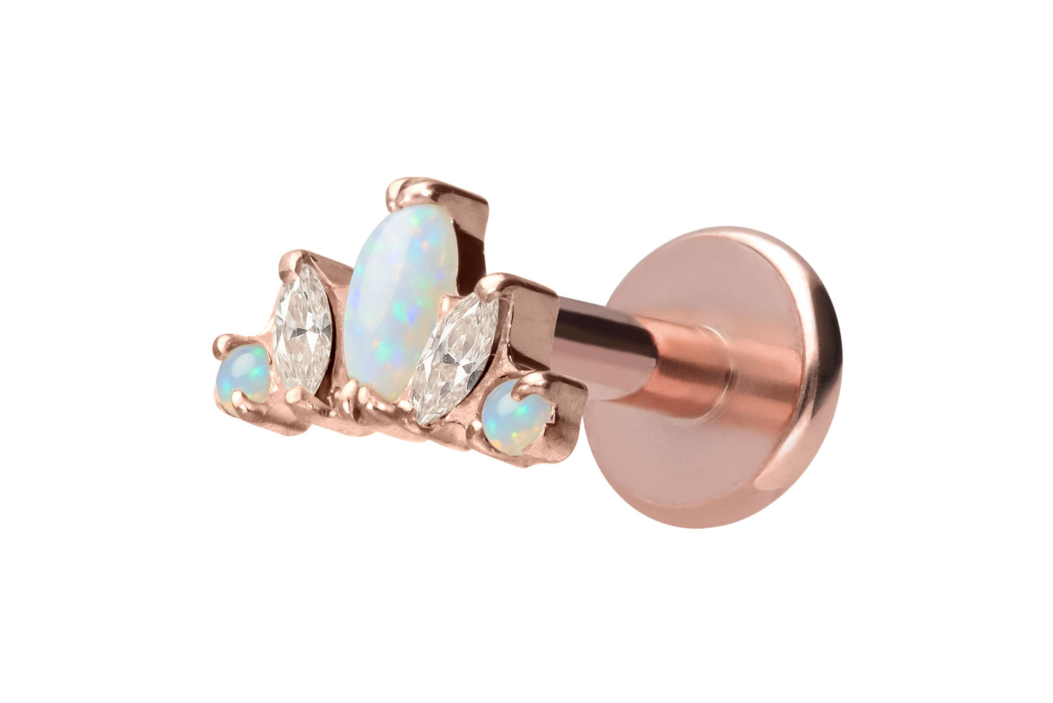 Titan Labret mit Innengewinde LOTUSBLÜTE