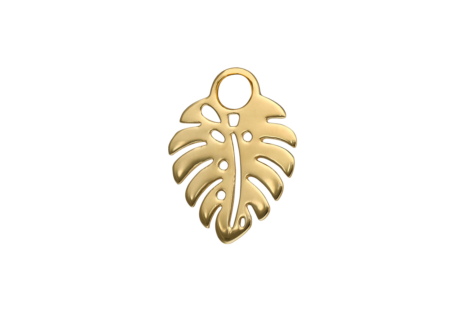 14 carat gold pendant for clickers PALM LEAF
