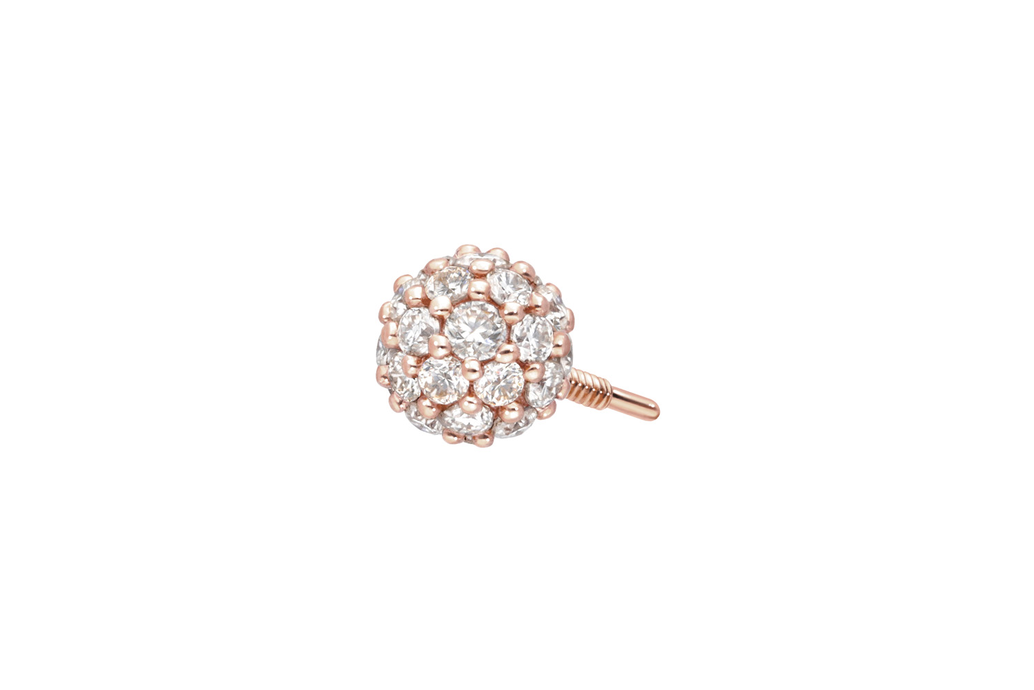 14 carat gold screw-in attachment with external thread MULTI MOISSANITE