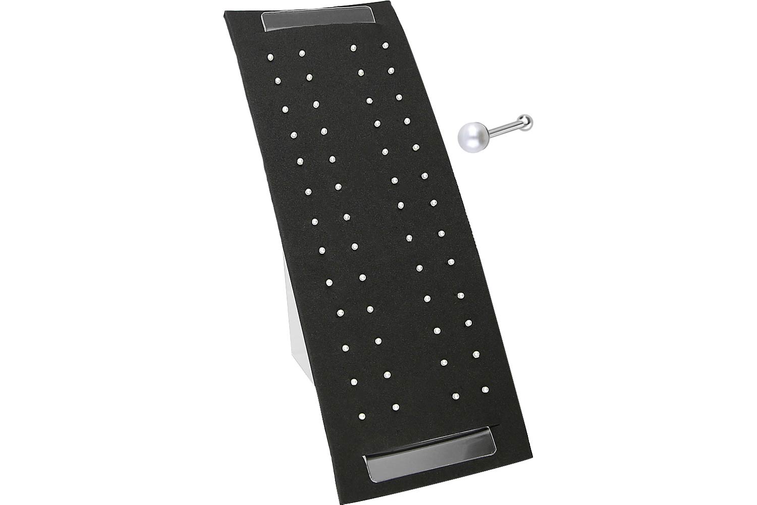 SET 925er Silber Nasenstecker Pin SYNTHETISCHE PERLE im Display